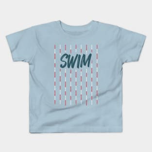 Swim Pool Lanes Kids T-Shirt